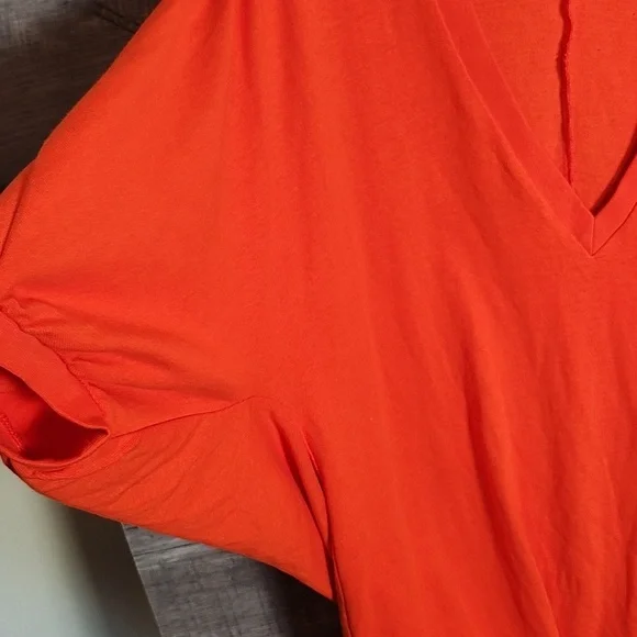 Zara Cocoon Dress In Bright Orange - Picture 5 of 8